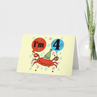 Tarjeta Cangrejo 4 camisetas de cumpleaños y regalos