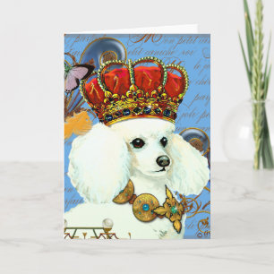 Tarjeta Cangrejo blanco con retrato de la corona con joyas