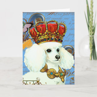 Tarjeta Cangrejo blanco con retrato de la corona con joyas