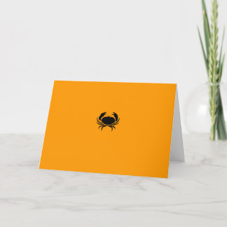 Tarjeta Cangrejo negro-sobre-Naranja oceánico