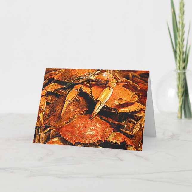 Tarjeta Cangrejos duros cocidos al vapor de Maryland (Anverso)