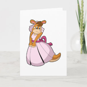 Tarjeta Canguro como novia con vestido de novia