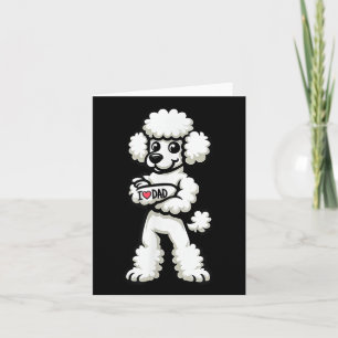 Tarjeta Caniche amo a papá tatuaje de perro divertido _1