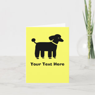 Tarjeta Caniche negro