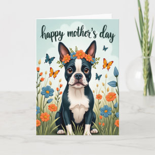 Tarjeta Canina Corona Floral