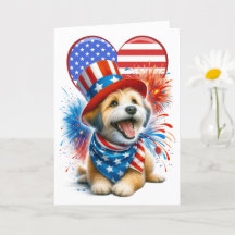 Tarjeta canina patriótica