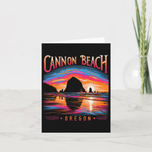 Tarjeta Cannon Beach Oregon Viajes Verano Vacaciones Famil