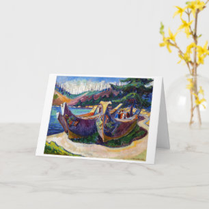 Tarjeta Canoas de Guerra Emily Carr