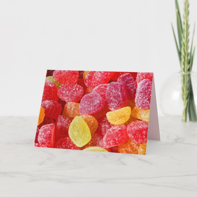 Tarjeta Cañones de gelatina amarilla de Naranja rojo, en b (Anverso)