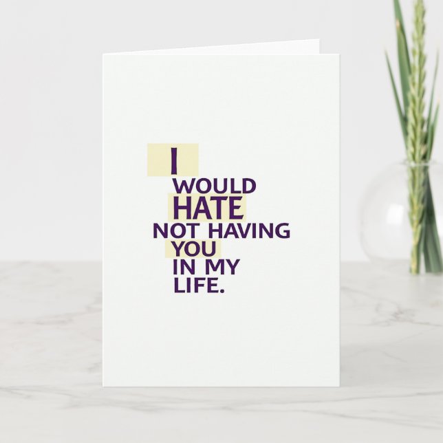 Tarjeta Cant Live Without You Card (Anverso)