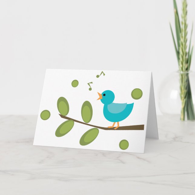 Tarjeta Canta un pájaro de canción (Anverso)
