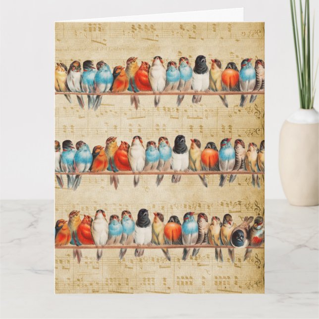 Tarjeta Cantando y gorjeando     (Anverso)