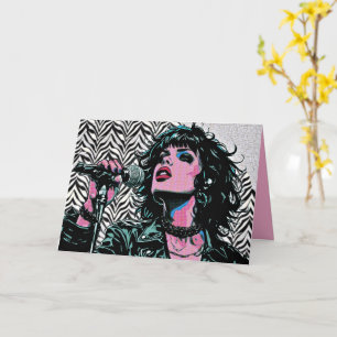 Tarjeta Cantante Pop Art Rocker Punk Semitonos Amantes de