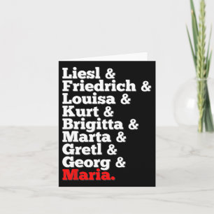 Tarjeta Cantantes de la familia Von Trapp Sonido de música