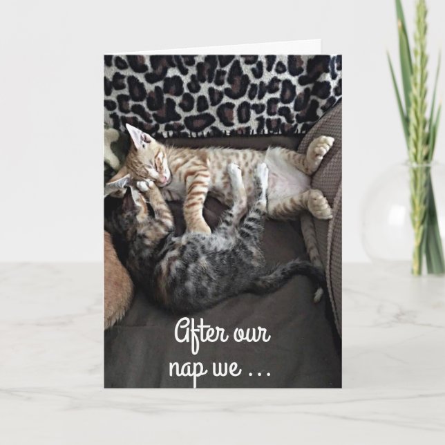 TARJETA **CANTAREMOS FELIZ CUMPLEAÑOS** DE CUTE KITTENS (Anverso)