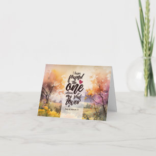 Tarjeta Cantares de Salomón 3:4 He encontrado la Biblia de
