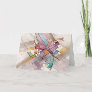 Tarjeta CANTATA en la acuarela abstracta PASTEL MAJOR