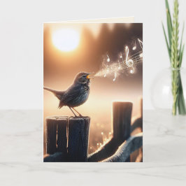 Tarjeta Canto de pájaro de cumpleaños