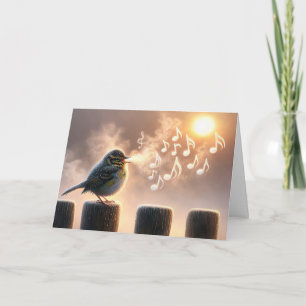 Tarjeta Canto De Pájaro En El Sol De La Mañana