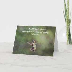 Tarjeta Canto Hummingbird Scripture Card Salm 100:2
