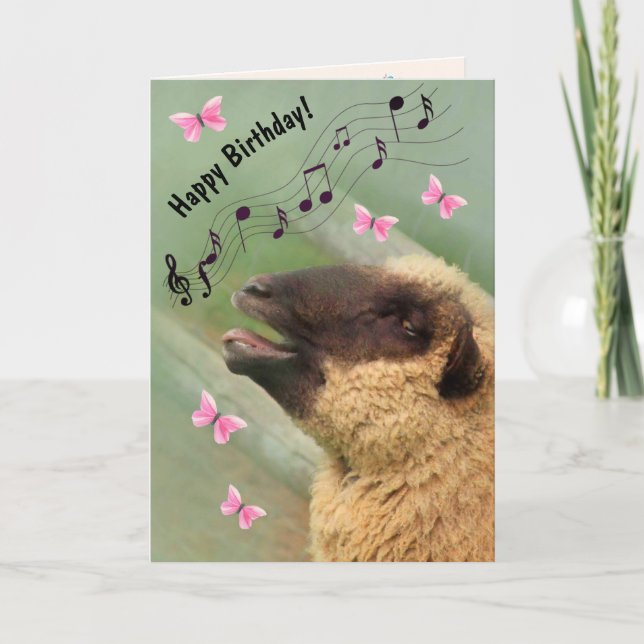 Tarjeta Canto Sheep Happy Birday (Anverso)