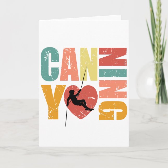 Tarjeta Canyoneering I Love Canyoning Rappelover Lover (Anverso)