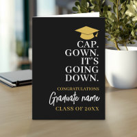 Cap Gown está cayendo - Nombrar a la graduación mo