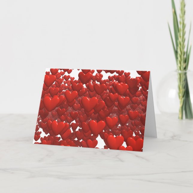 Tarjeta Capa de Corazones Flotantes (Anverso)