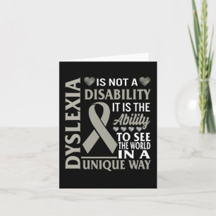 Tarjeta Capacidad de Conciencia Ver Mundo Único No Discapa