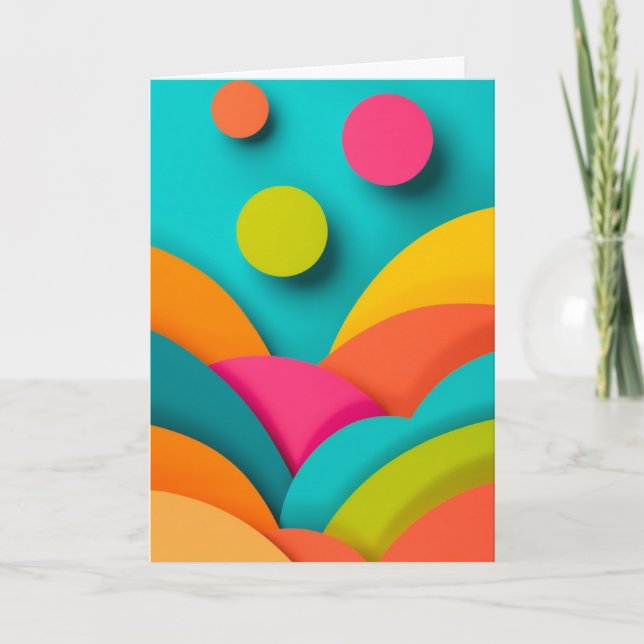Tarjeta Capas de Arte en Papel Colorido (Anverso)