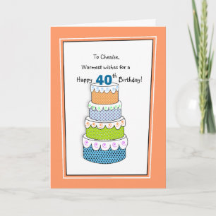 Tarjeta Capas de deseos 40 o cualquier cumpleaños de edad