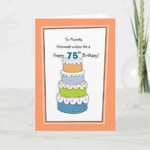 Tarjeta Capas de deseos 75 o cualquier cumpleaños de edad
