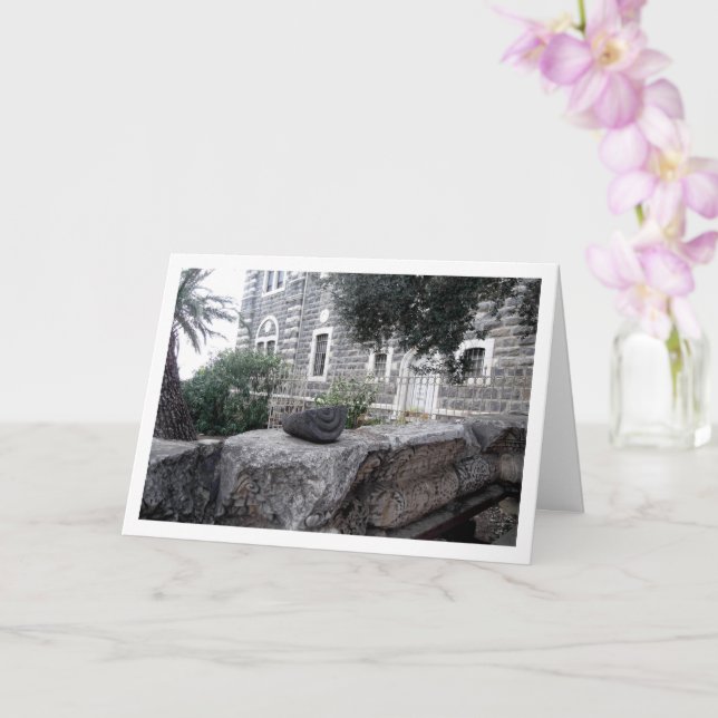 Tarjeta Capernaúm, la ciudad de Jesús, el mar de Galilea (Orquídea)