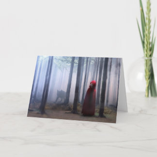 Tarjeta Caperucita Rojo el Halloween