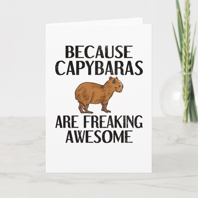 Tarjeta Capibara Lover Rodent Carpinpincho Animal Capybara (Anverso)
