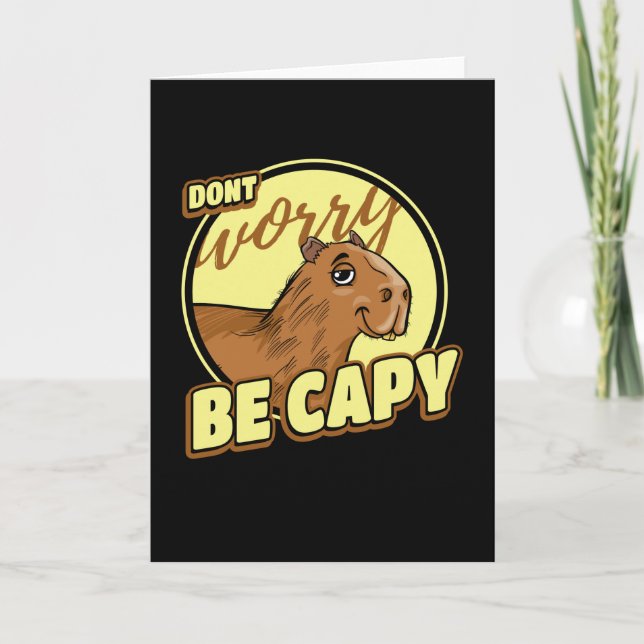 Tarjeta Capibara Retro Capibara (Anverso)
