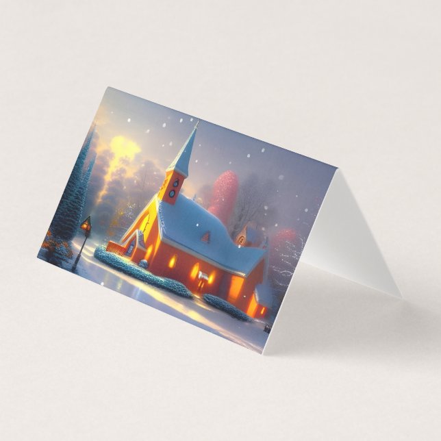 Tarjeta Capilla caprichosa de Navidad (Anverso)