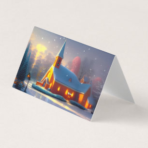 Tarjeta Capilla caprichosa de Navidad