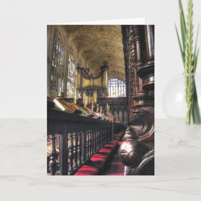 Tarjeta Capilla del Colegio del Rey ~ Cambridge, Inglaterr (Anverso)