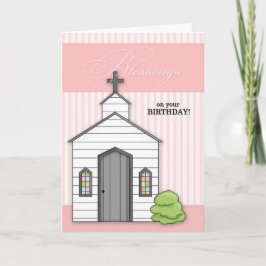Tarjeta Capilla religiosa de beneficencia de cumpleaños en