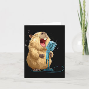 Tarjeta Capiroba de Karaoke Lindo con Micrófono para Canta