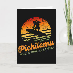 Tarjeta Capital Mundial del Surf Pichilemu Regalo Vintage