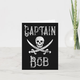 Tarjeta Capitán Bob - Piratería Náutica Personalizada Vint
