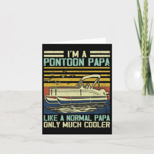Tarjeta Capitán de lancha pontona Papá Gag Pontooning Boat