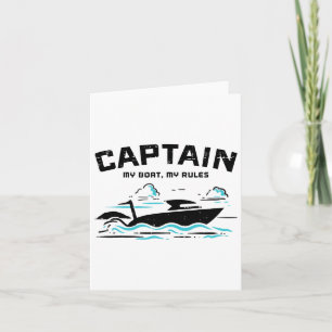 Tarjeta Capitán de mi barco Reglas Pontón Dueño Barquero H