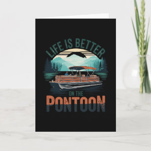 Tarjeta Capitán de Pontón de Barco de Pontón Vintage Vacac