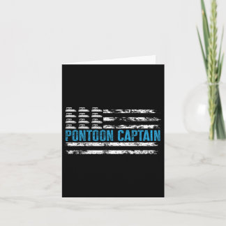Tarjeta Capitán De Pontón Gracioso Boating 4 De Julio De 2