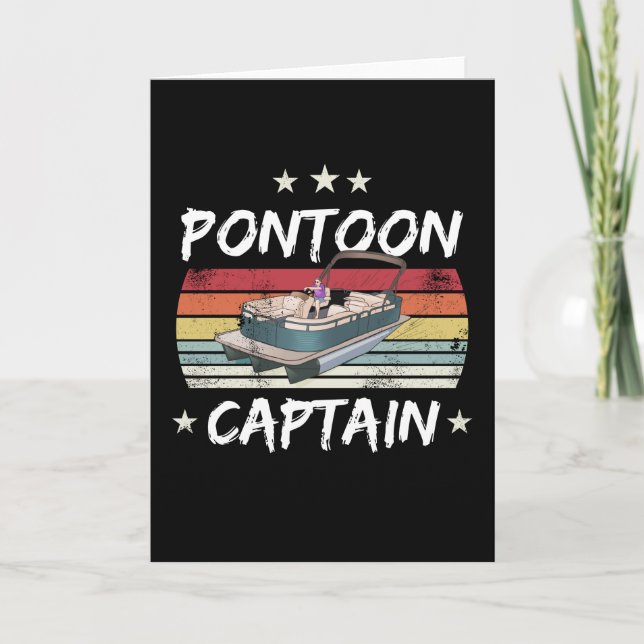 Tarjeta Capitán de Pontón Regalo de Pontooning (Anverso)