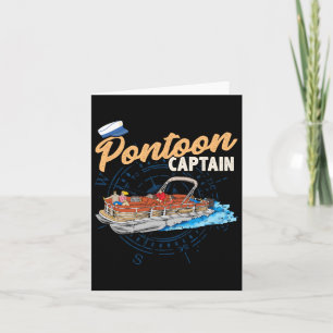 Tarjeta Capitán de pontón Tee Shirt Gracioso Pontoon Bote