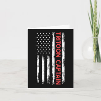 Tarjeta Capitán De Tritón Patriótico Capitán De Barco Y Bo